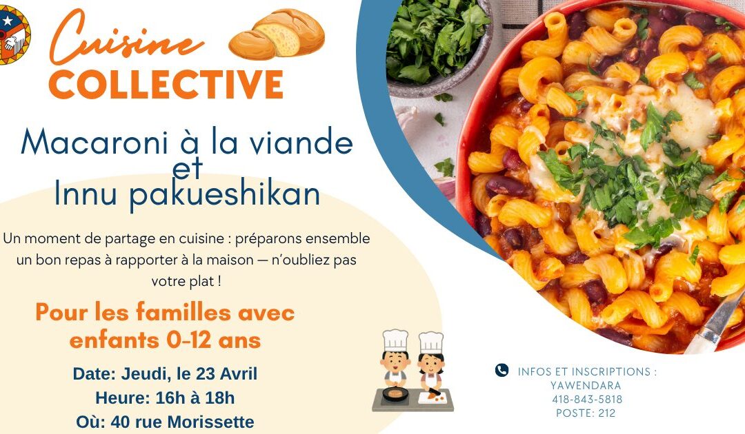 Cuisine collective avec le programme PACE