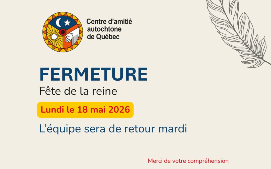 Fermeture 18 mai 2026